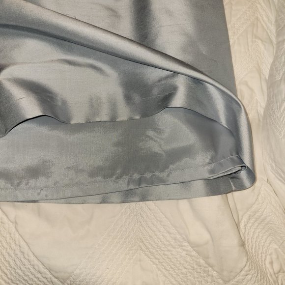 Ice Blue Silk Sheath Dress - Picture 8 of 8